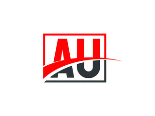 A U, AU Letter Logo Design