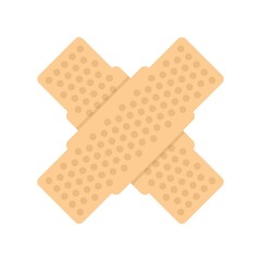 Tattoo plaster icon flat isolated vector