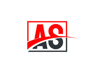 A S, AS Letter Logo Design