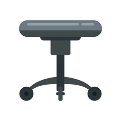 Tattoo studio chair icon flat isolated vector