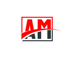 A M, AM Letter Logo Design