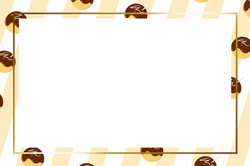 たこやきのフレーム　長方形　イエロー