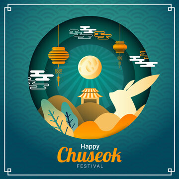 Happy chuseok background