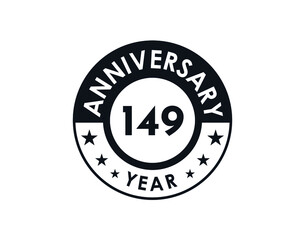 149 years anniversary badge vector design