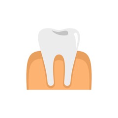 Tooth anesthesia icon flat isolated vector