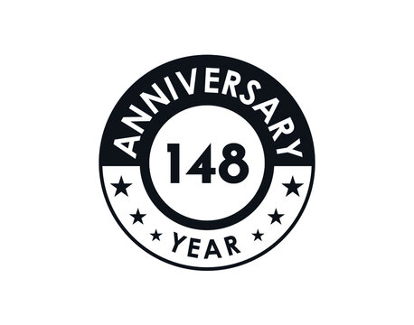 148 years anniversary badge vector design