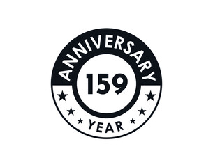 159 years anniversary badge vector design