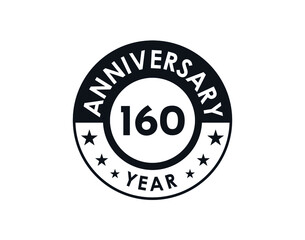 160 years anniversary badge vector design