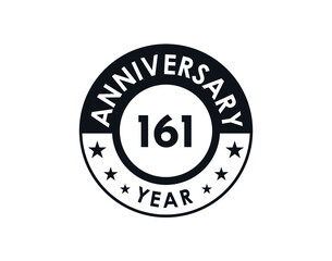 161 years anniversary badge vector design