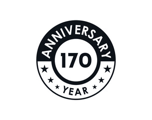 170 years anniversary badge vector design