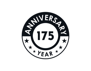 175 years anniversary badge vector design