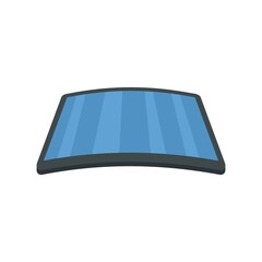 Computer flexible screen icon flat isolated vector