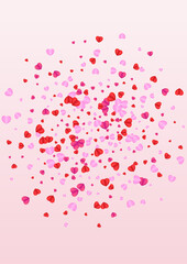 Lilac Heart Background Pink Vector. Isolated Texture Confetti. Violet Wallpaper Pattern. Fond Heart Cute Frame. Purple Happy Backdrop.