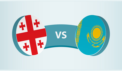 Georgia versus Kazakhstan, team sports competition concept.