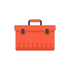Car tool box icon flat isolated vector