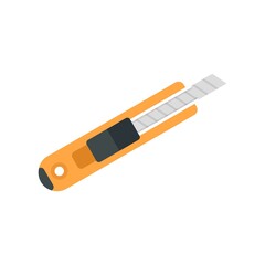 Construction knife icon flat isolated vector