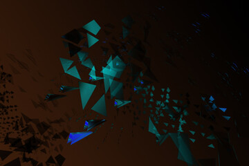 Triangles Abstract 3d background