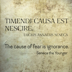 but in life Seneca Lat