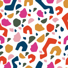 Materiał do szycia Abstract raster seamless pattern. Illustration with geometric shapes can be used for wallpapers, pattern fills, web page backgrounds,surface textures.
