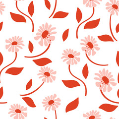 Floral raster seamless pattern. Floral botanical motifs. Illustration with flowers can be used for wallpapers, pattern fills, web page backgrounds,surface textures. Gorgeous floral arrangement