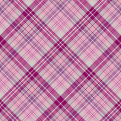 Seamless pattern in gray, pink and purple colors for plaid, fabric, textile, clothes, tablecloth and other things. Vector image. 2