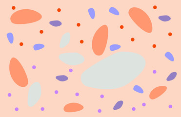 Bright pastel color oval polka dot background is suitable for wallpaper