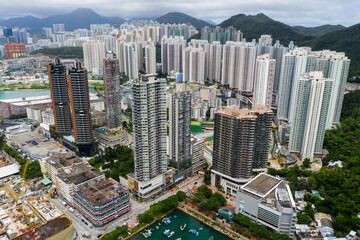 Naklejka premium Hong Kong city