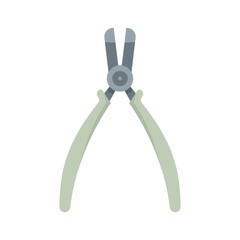 Forceps icon flat isolated vector