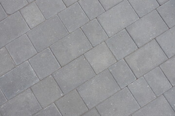 Diagonal view of simple gray concrete pavement