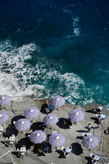 Parasols at Amalfi beach