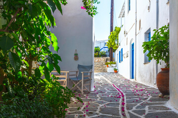 Colorful Street Of Marpissa, Greece