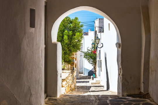 Colorful Street Of Marpissa, Greece