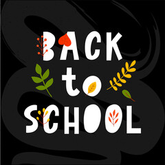 Back to School Sketchy Doodles with Hand Drawn.Vector Illustration Autumn leaves,lettering.Design Elements Backdrop,background. Teachers day.