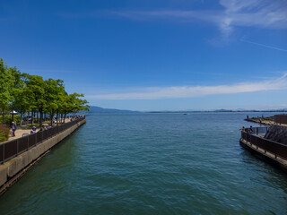 琵琶湖　大津の風景
