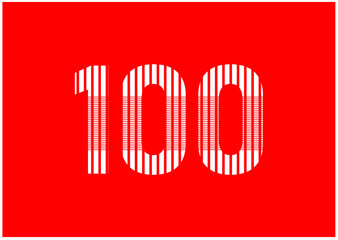 Number 100 new logo and icon design template