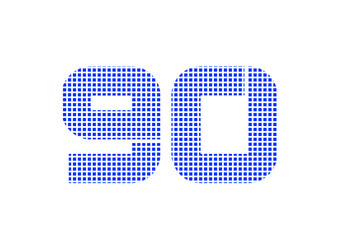 Number 90 new logo and icon design template