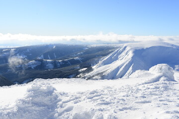 winter views in the mountains and forest