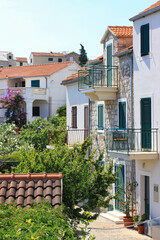 Fototapeta na wymiar The beautiful street in Dalmatian village, Brac island, Croatia