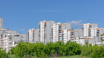 Fototapeta na wymiar Concrete Buildings Belgrade