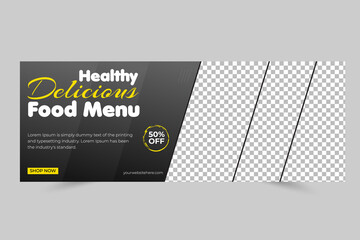 Social media food cover Design for business Web banner corporate Template ideas	
