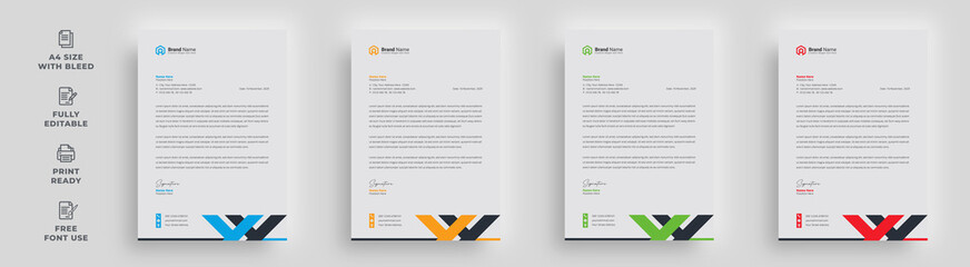 letterhead corporate brochure flyer creative corporate unique abstract minimal simple shape business layout poster magazine newsletter template design with a logo
