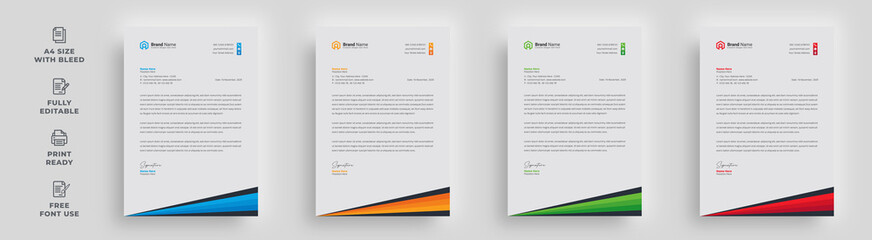 letterhead corporate brochure flyer creative corporate official unique minimal abstract a4 size poster magazine newsletter design with a logo