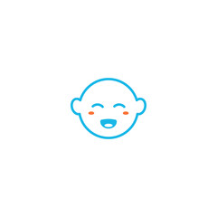 Baby face icon design illustration template