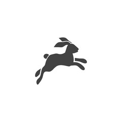 Rabbit icon design illustration template