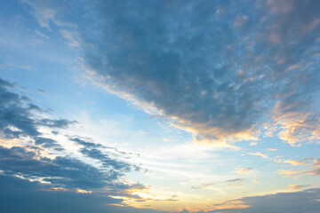 Fototapeta na wymiar Beautiful clouds sky sunset background