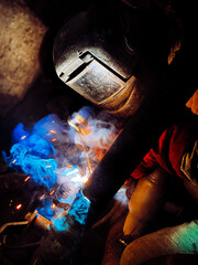 welder at work in the factory