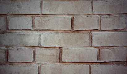 White brick wall background. Detail of a white brick wall texture.