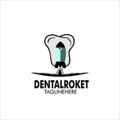 Dental dentistry rocket care healthy design logotype good for medical clinic