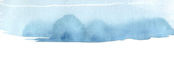 Abstract watercolor and ink landscape blot painted background. Texture paper