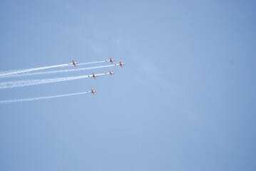 airplane in the sky smoke squad Brasilia Brazil Desfile 7 de Setembro Parade September 7th